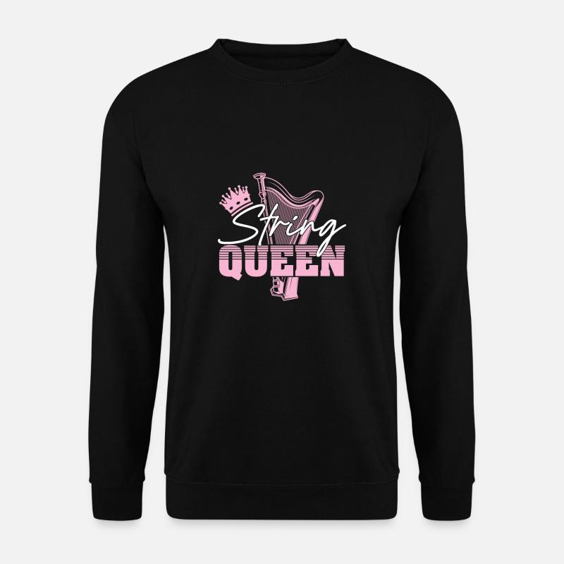 String Queen Harpist Drôle - Sweat-shirt Unisexe - noir