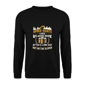 Apres-skiate A Nice Relaxing Drink Skipringen - Unisex Pullover - Schwarz - Vorne - Alina (178cm) & Michal (187cm)