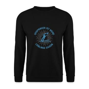 Skispringen Ist Meine Lieblings Saison Lustig - Unisex Pullover - Schwarz - Vorne - Alina (178cm) & Michal (187cm)