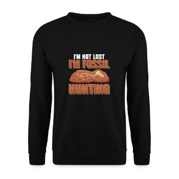 I'm Not Lost Funny Paleontology Humor For A - Unisex Pullover - Schwarz - Vorne - Alina (178cm) & Michal (187cm)
