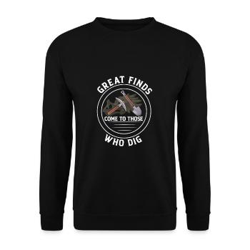 Great Finds Funny Paleontology Humor For A - Unisex Sweatshirt - black - Front - Alina (178cm) & Michal (187cm)