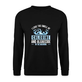 Smell Of Chlorine And Algaecide In The Morning - Unisex Sweatshirt - black - Front - Alina (178cm) & Michal (187cm)