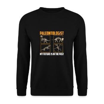 Humour de paléontologie amusante pour une - Sweat-shirt Unisexe - noir - Devant - Alina (178cm) & Michal (187cm)