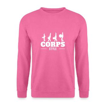 Corps Style Drumline Band Musicien - Sweat-shirt Unisexe - rose - Devant