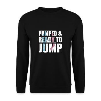 Corde à sauter amusante avec pompe et prête à - Sweat-shirt Unisexe - noir - Devant - Alina (178cm) & Michal (187cm)