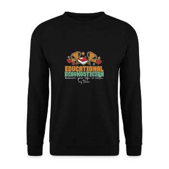 Appréciation des diagnosticiens inspirants : un - Sweat-shirt Unisexe - noir - Devant - Alina (178cm) & Michal (187cm)