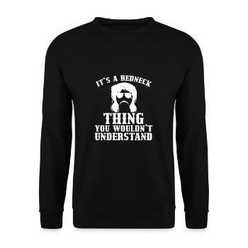 Vintage Redneck Thing You Wouldn't Understand - Unisex Sweatshirt - black - Front - Alina (178cm) & Michal (187cm)