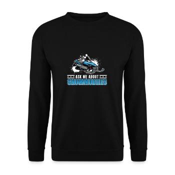 Snowmobiling Snowmobiles For A Snowmobiler - Unisex Sweatshirt - black - Front - Alina (178cm) & Michal (187cm)
