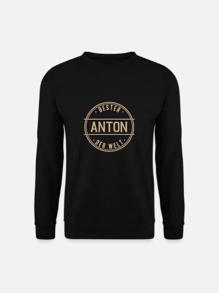 Bester Anton Der Welt Lustiges Männer Namen - Unisex Pullover - Schwarz