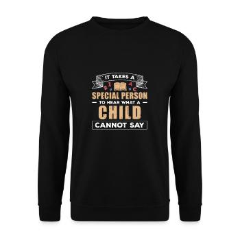 Diagnosticien inspirant aidant les handicapés des - Sweat-shirt Unisexe - noir - Devant - Alina (178cm) & Michal (187cm)