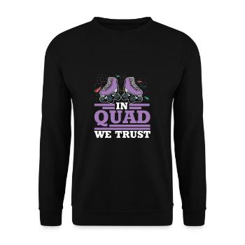 Quad Skating Hummor For A 90s Skates Lover Roller - Sweat-shirt Unisexe - noir - Devant - Alina (178cm) & Michal (187cm)