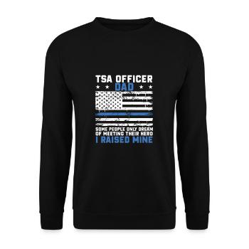 Patriotischer Transport-Sicherheitsheld für einen - Unisex Pullover - Schwarz - Vorne - Alina (178cm) & Michal (187cm)