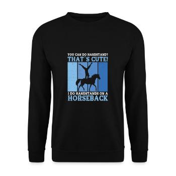 Faire les mains sur un cheval drôle de cheval - Sweat-shirt Unisexe - noir - Devant - Alina (178cm) & Michal (187cm)