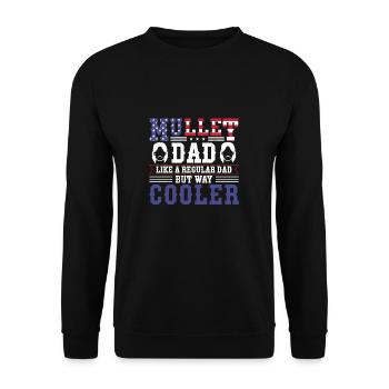 Mullet Daddy Patriotic American White Trash For - Unisex Sweatshirt - black - Front - Alina (178cm) & Michal (187cm)