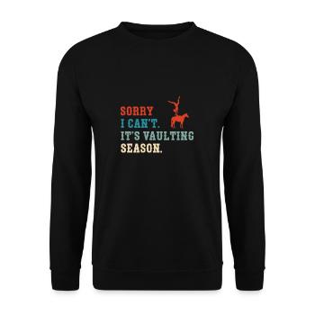 C'est la saison du saut Funny Horse Vaulting Girl - Sweat-shirt Unisexe - noir - Devant - Alina (178cm) & Michal (187cm)