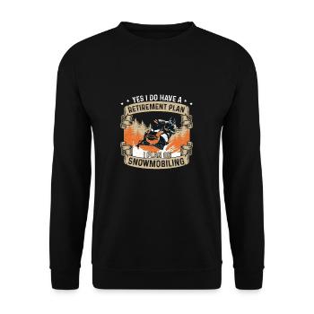 Plan de retraite vintage pour un amateur de - Sweat-shirt Unisexe - noir - Devant - Alina (178cm) & Michal (187cm)