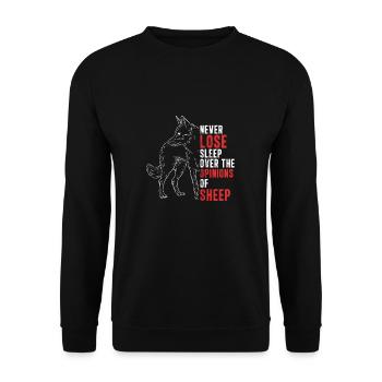 Motivational Epic Wolf Instinct For A Pack Of - Unisex Sweatshirt - black - Front - Alina (178cm) & Michal (187cm)