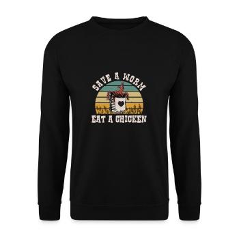 Funny Vermiculture Vermicomposting Humor For A - Unisex Sweatshirt - black - Front - Alina (178cm) & Michal (187cm)