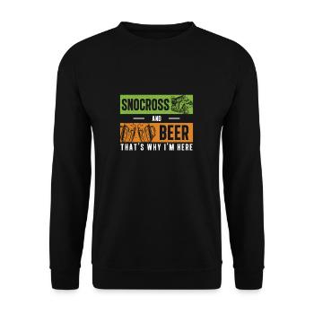 Vintage Snocross Racing For A Beer Lover - Sweat-shirt Unisexe - noir - Devant - Alina (178cm) & Michal (187cm)