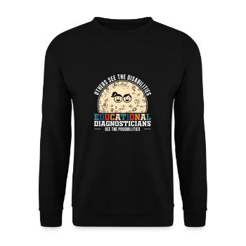 Vission de diag's des possibilités éducatives - Sweat-shirt Unisexe - noir - Devant - Alina (178cm) & Michal (187cm)