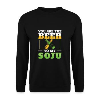You Are The Beer To My Soju Funny Korean Liquor - Unisex Sweatshirt - black - Front - Alina (178cm) & Michal (187cm)