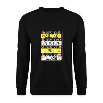 Patins à roulettes Groovy 80 et 90 pour une fille - Sweat-shirt Unisexe - noir - Devant - Alina (178cm) & Michal (187cm)