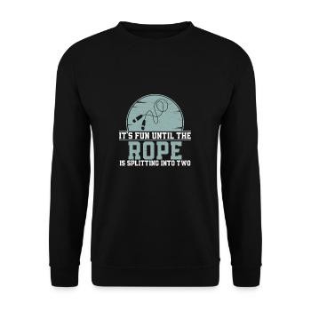It's Fun Until The Rope Deux cordes à sauter - Sweat-shirt Unisexe - noir - Devant - Alina (178cm) & Michal (187cm)