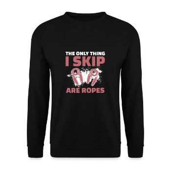 The Only Thing I Skip Are Ropes Corde à sauter - Sweat-shirt Unisexe - noir - Devant - Alina (178cm) & Michal (187cm)