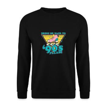 Retro Bring Me Back To The '90's Quad Skating for - Sweat-shirt Unisexe - noir - Devant - Alina (178cm) & Michal (187cm)