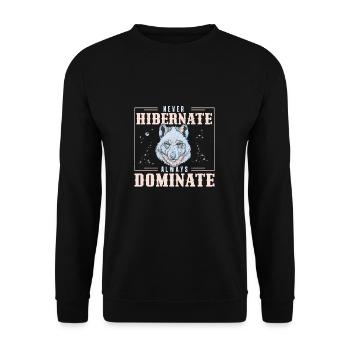 Motivational Epic Wolf Instinct For A Hardwork - Unisex Sweatshirt - black - Front - Alina (178cm) & Michal (187cm)