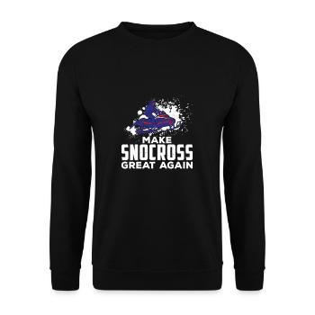 Klassisches Schnorchel-Rennen für einen - Unisex Pullover - Schwarz - Vorne - Alina (178cm) & Michal (187cm)