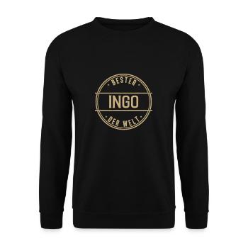 Meilleur Ingo Au Monde Drôle Hommes Noms - Sweat-shirt Unisexe - noir - Devant - Alina (178cm) & Michal (187cm)