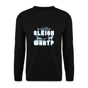 Sleigh What? Funny Mushing Sled Dog Racing - Unisex Sweatshirt - black - Front - Alina (178cm) & Michal (187cm)