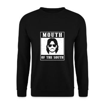 Mouth Of The South Retro Redneck Mullet For A - Unisex Sweatshirt - black - Front - Alina (178cm) & Michal (187cm)