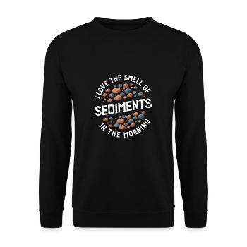 Ich liebe den Geruch von lustigen - Unisex Pullover - Schwarz - Vorne - Alina (178cm) & Michal (187cm)