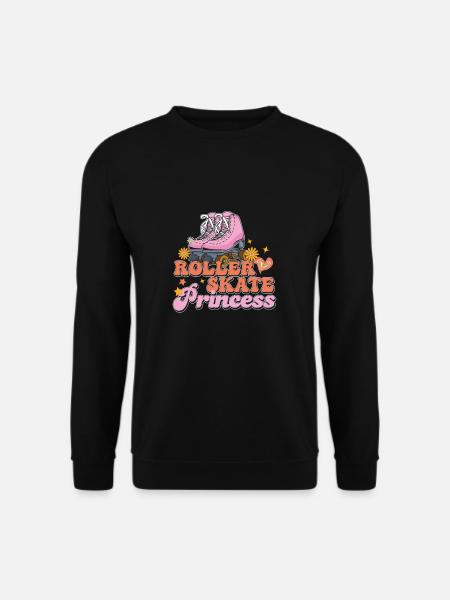 Rollschuh Groovy Quad Skating für ein 90er 80er - Unisex Pullover - Schwarz