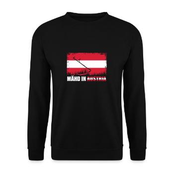 Mähd In Austria Lustig Sensenmähen Handmähen - Unisex Sweatshirt - black - Front - Alina (178cm) & Michal (187cm)