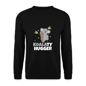 Koalaty Adorable Koala Bear Hugging For Animal - Unisex Sweatshirt - black - Front - Alina (178cm) & Michal (187cm)