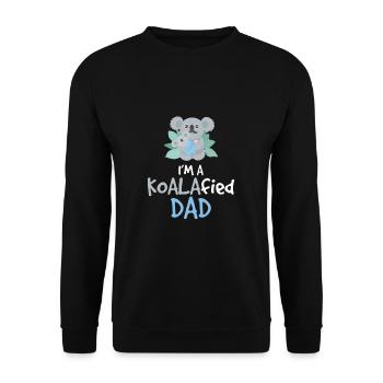 Funny Koalafied Dad Sarcasm A Koala Bear Animal - Unisex Sweatshirt - black - Front - Alina (178cm) & Michal (187cm)