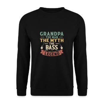 Grand-père L'homme Le mythe La légende de la - Sweat-shirt Unisexe - noir - Devant - Alina (178cm) & Michal (187cm)