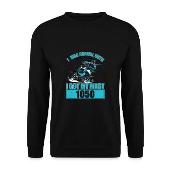 I Was Normal Until I Got My First 1050 Snowmobile - Unisex Sweatshirt - black - Front - Alina (178cm) & Michal (187cm)