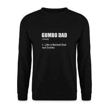 Funny Gumbo Dad Definition For Cajun Food Lover - Unisex Sweatshirt - black - Front - Alina (178cm) & Michal (187cm)