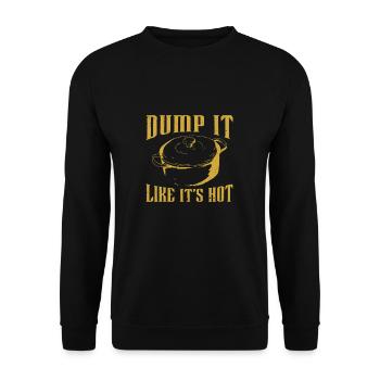 Dump It Retro Vintage Gumbo Pot For A Cajun Food - Unisex Sweatshirt - black - Front - Alina (178cm) & Michal (187cm)