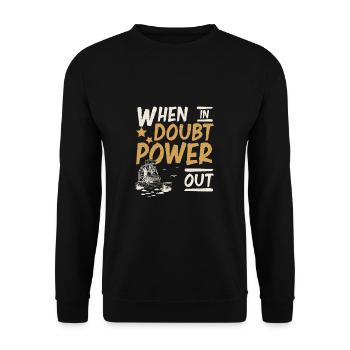 En cas de doute drôle d’humour en hydroglisseur pour un - Sweat-shirt Unisexe - noir - Devant - Alina (178cm) & Michal (187cm)