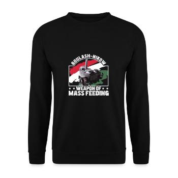 Goulash Cannon Goulash-Nikow Mass Feeding Hungary - Unisex Sweatshirt - black - Front - Alina (178cm) & Michal (187cm)