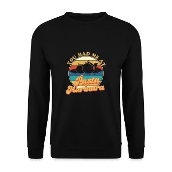 You Had Me At Vintage Vintage Retro Sauce Tomate - Sweat-shirt Unisexe - noir - Devant - Alina (178cm) & Michal (187cm)