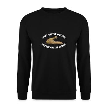 Uromastyx Spiky Outside Lovely Inside Lusant Dabb - Unisex Pullover - Schwarz - Vorne - Alina (178cm) & Michal (187cm)
