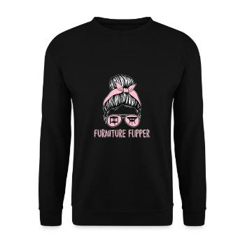 Furniture Flipper Awesome Home Business Flipping - Unisex Sweatshirt - black - Front - Alina (178cm) & Michal (187cm)