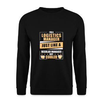 Drôle d’humour de responsable logistique Un logisticien - Sweat-shirt Unisexe - noir - Devant - Alina (178cm) & Michal (187cm)