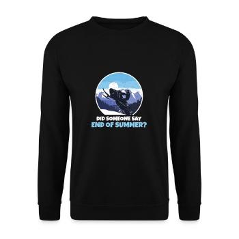End Of Summer? Funny Snowmobile Riding Motor Sled - Unisex Sweatshirt - black - Front - Alina (178cm) & Michal (187cm)